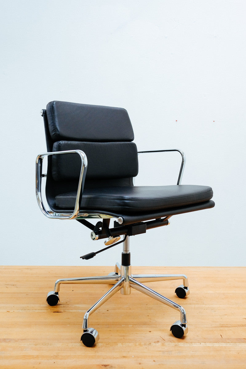 Eamesy Style Office Chair Soft Pad Low Back Leather